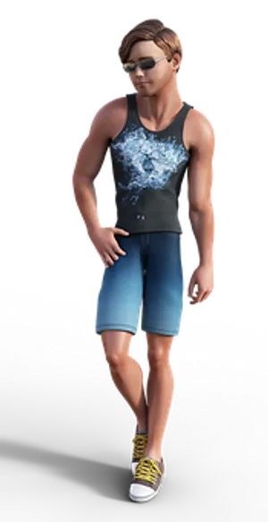 Casual Style3 D Character Model