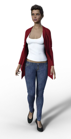 Casual Style3 D Model Woman