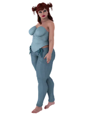 Casual Style3 D Rendered Woman