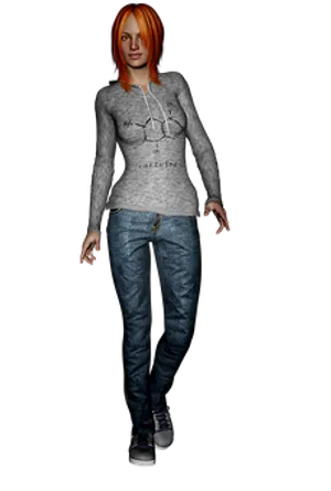 Casual Style3 D Rendered Woman