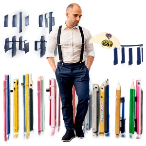 Casual Suspenders Png 32 PNG image