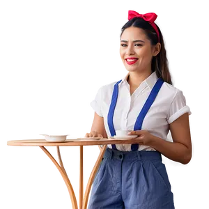Casual Waitress Look PNG Tfd