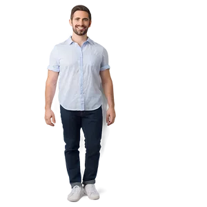 Casual White Man Png 06122024 PNG image