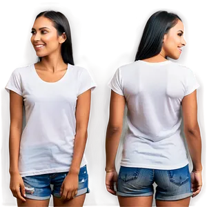 Casual White Tee Mockup For Designs Png Pwq PNG image