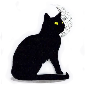 Cat And Moon Silhouette PNG Ovc