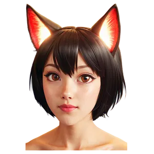 Cat Ear Anime Character PNG Moq PNG