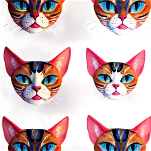 Cat Face Pattern Png Iog PNG image