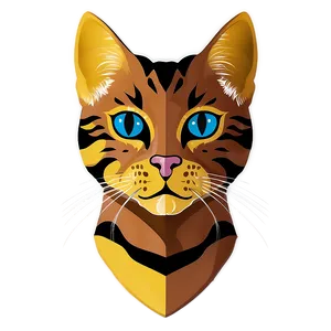 Cat Face Silhouette PNG 06122024