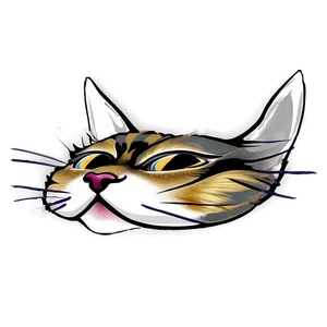 Cat Face With Glasses PNG Rgv78 PNG