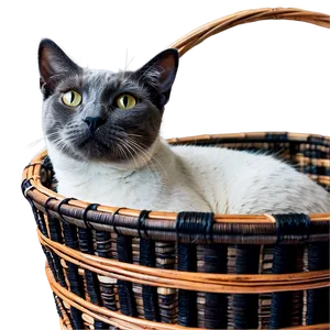 Cat In Basket Cozy PNG C