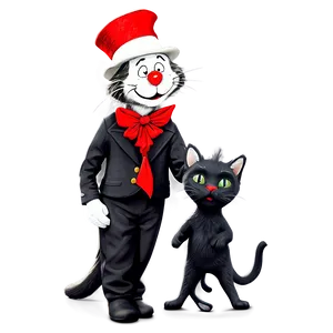 Cat In The Hat Graphic Png Pmn PNG image