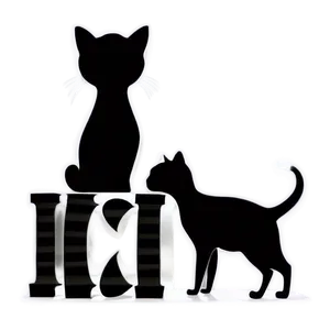 Cat Love Silhouette PNG Rux32 PNG