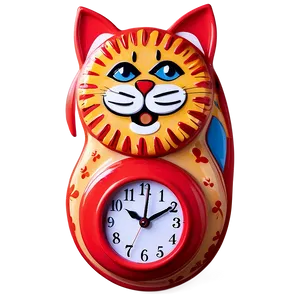 Cat Shaped Clock Png Qje54 PNG image