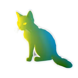 Cat Silhouette C PNG image