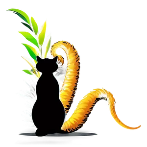 Cat Tail Silhouette PNG 06122024