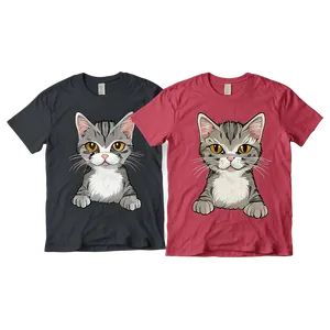 Cat Themed T-shirt Art PNG 06282024