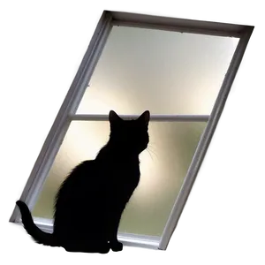 Cat Window Silhouette PNG Pmr67 PNG