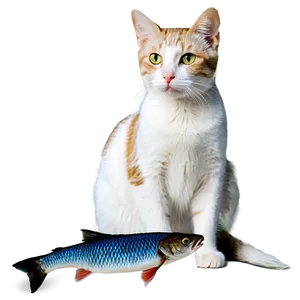 Cat With Fish PNG Omd64 PNG