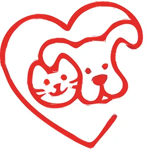 Catand Dog Heart Doodle