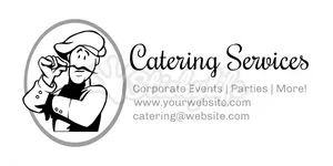 Catering Services Business Card Design PNG