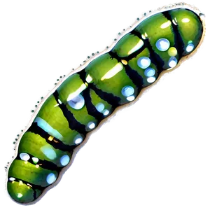 Caterpillar In Dewdrops PNG Tug62
