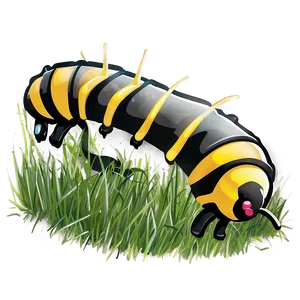 Caterpillar In Grass PNG 05232024