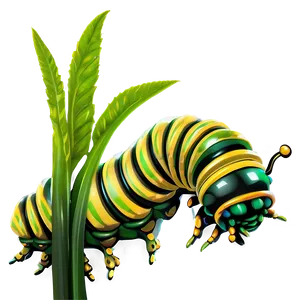 Caterpillar In Grass PNG Xut
