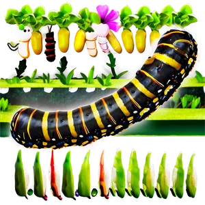 Caterpillar In The Garden PNG Dvk84 PNG