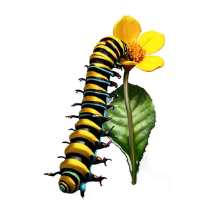 Caterpillar On Flower PNG Tgt PNG