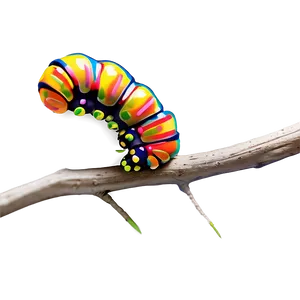 Caterpillar On Twig PNG 05232024