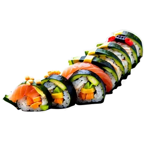 Caterpillar Roll Sushi PNG Ajt92