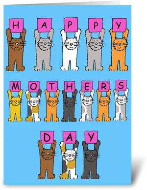 Cats Celebrating Mothers Day PNG image