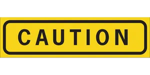 Caution Sign Yellow Black