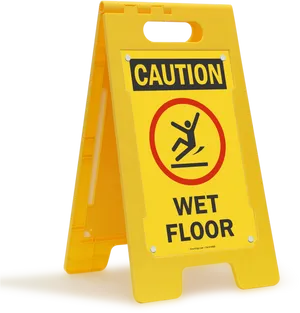 Caution Wet Floor Sign PNG image