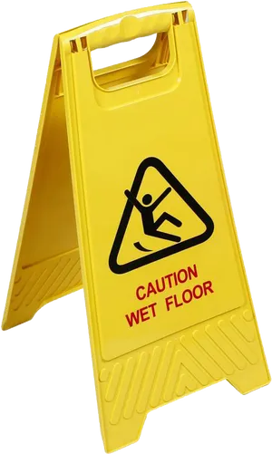 Caution Wet Floor Sign PNG image