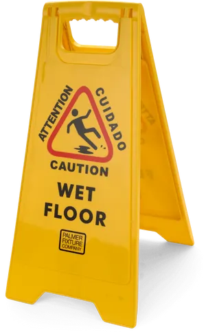 Caution Wet Floor Sign PNG image