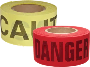 Cautionand Danger Tape Rolls PNG image