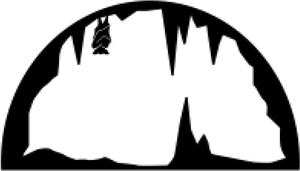 Cave Silhouette Outline PNG