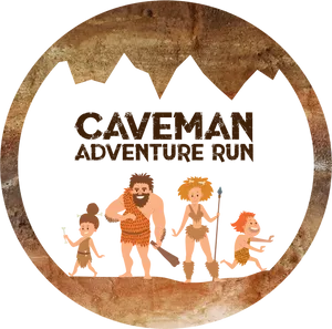Caveman Adventure Run Graphic PNG image