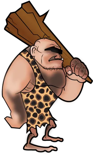 Caveman_with_ Club_ Illustration.png PNG image