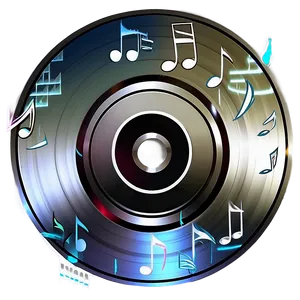 Cd With Music Notes Png 98 PNG image