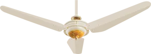 Ceiling Fan White Gold Accents