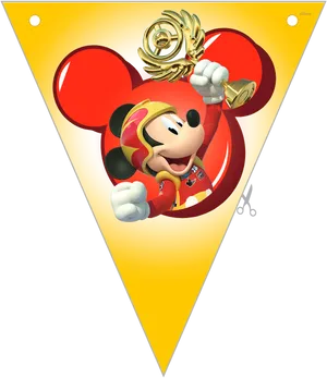 Celebratory Mickey Pennant Banner PNG image
