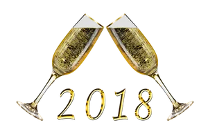 Celebratory_ New_ Year_2018_ Clinking_ Glasses PNG image