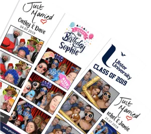 Celebratory Photo Booth Strips PNG