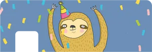 Celebratory Sloth Party Hat PNG image