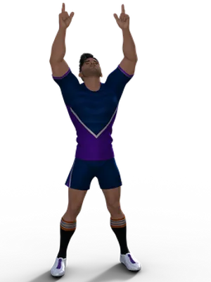 Celebratory Soccer Player Pose