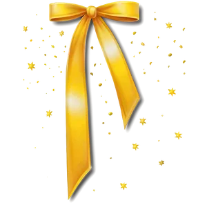 Celebratory Yellow Ribbon Png Xkv88 PNG image