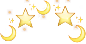 Celestial Motifswith Moonsand Stars PNG image