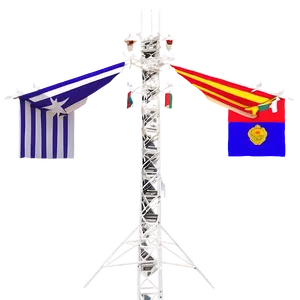 Cell Tower With Flags PNG Lgs58 PNG